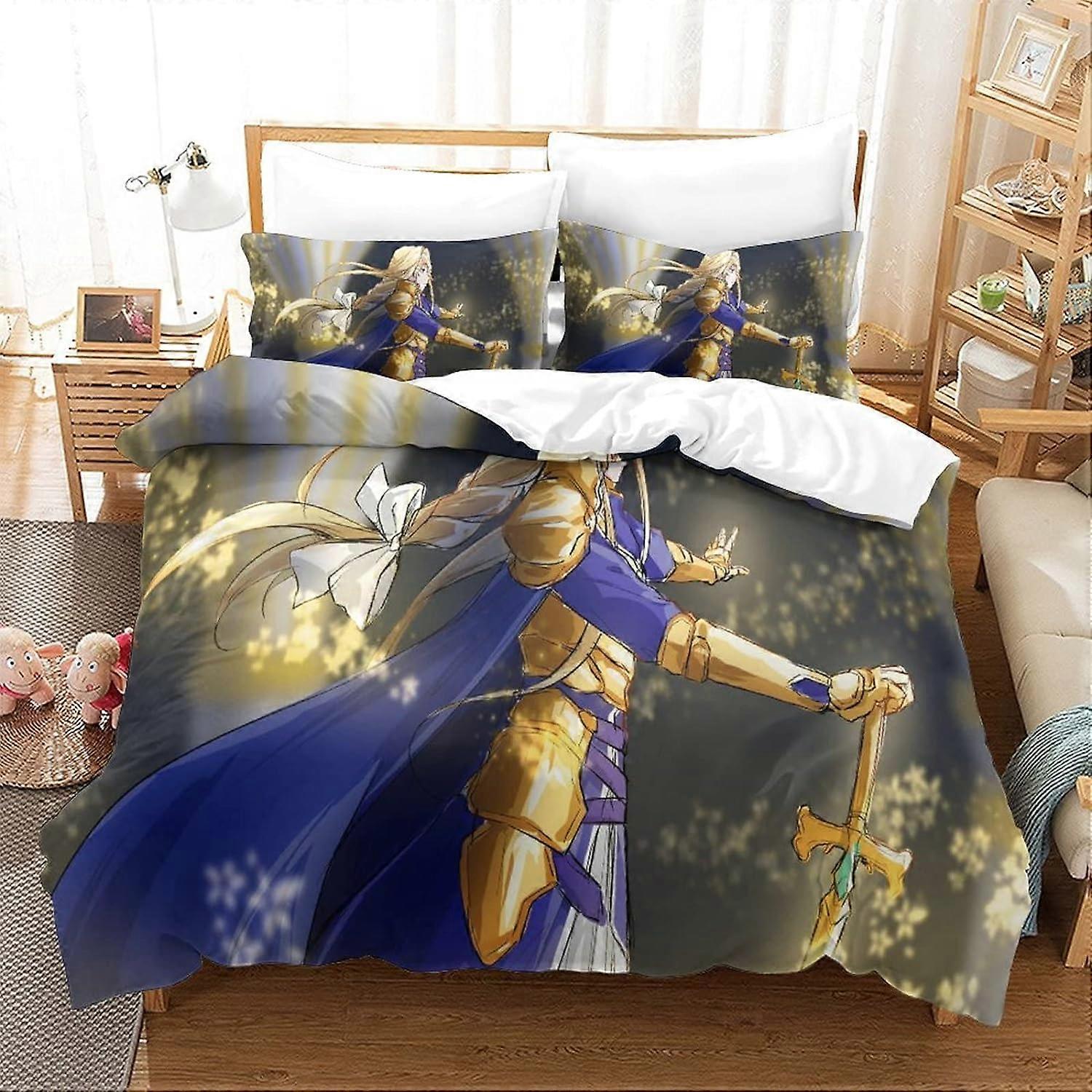 Svärdkonst OnlinePåslakan i mikrofiber sängkläder, påslakan och örngott med dragkedja i mjuk mikrofiber för män Fe 135*200 CM