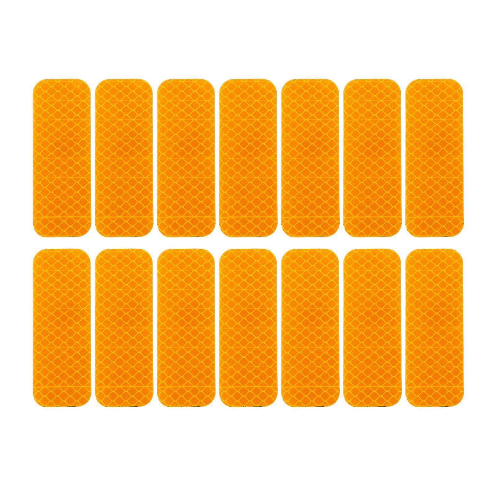 14Pcs 3x8cm Reflective Warning Strip Tape Car Bumper Reflective Strips Secure Reflector Decals Car Styling Accessories