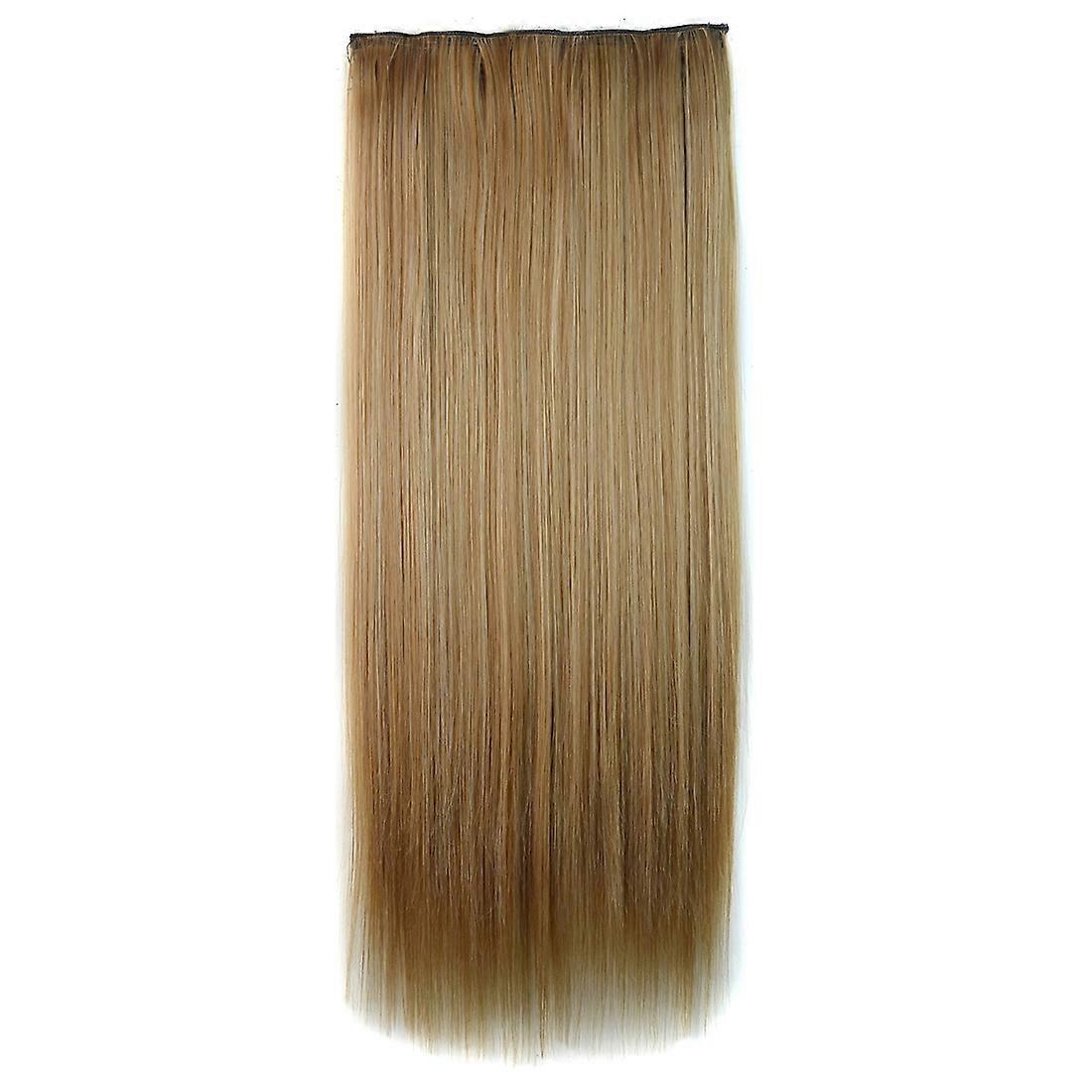 7M613# One-piece Seamless Five-clip Wig Long Straight Wig