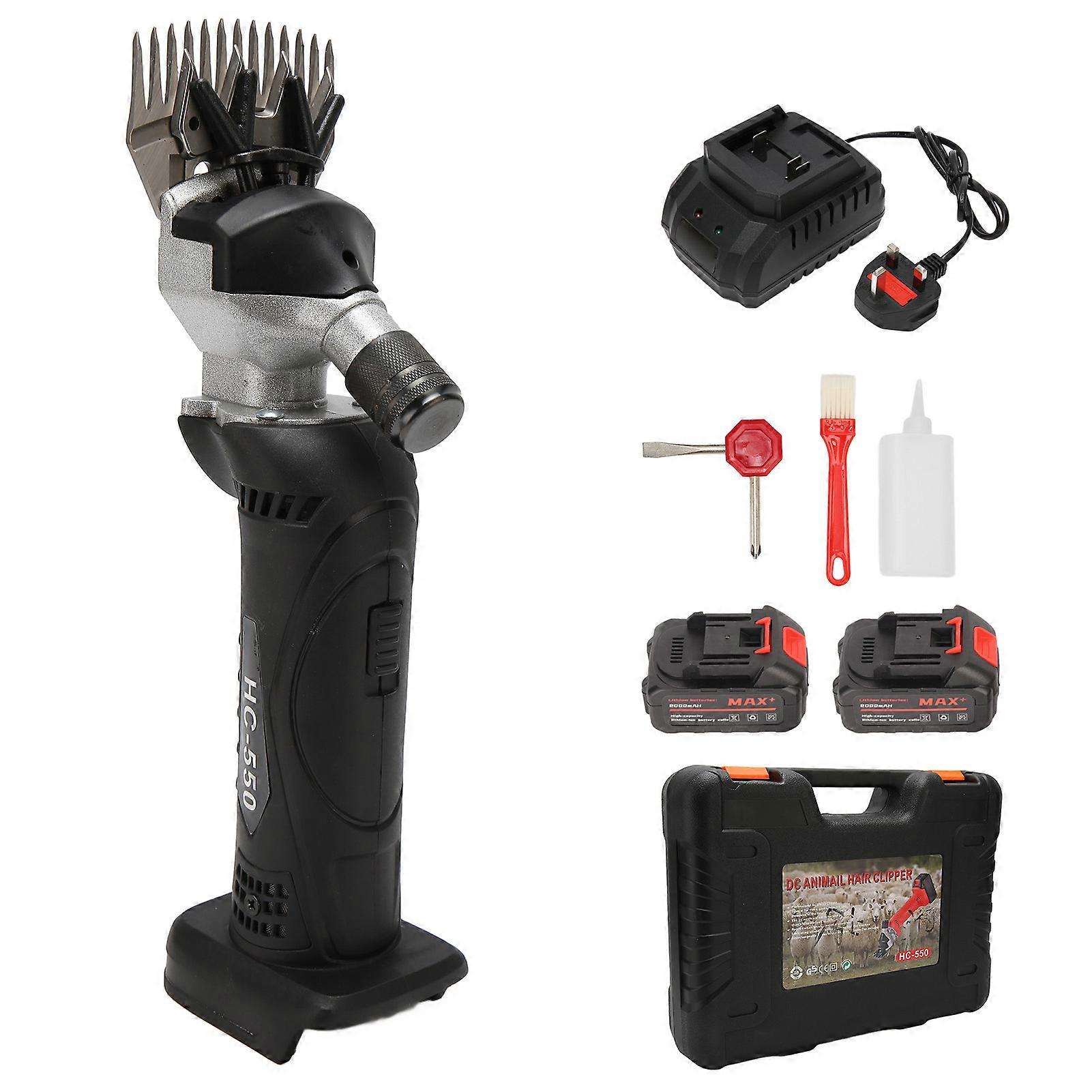 Sheep Shears Black 200W Motor 6 Speed Maximum 2600RPM 4000mAh Alloy Blade Carpet Trimmer for Home Farm 100240V UK Plug