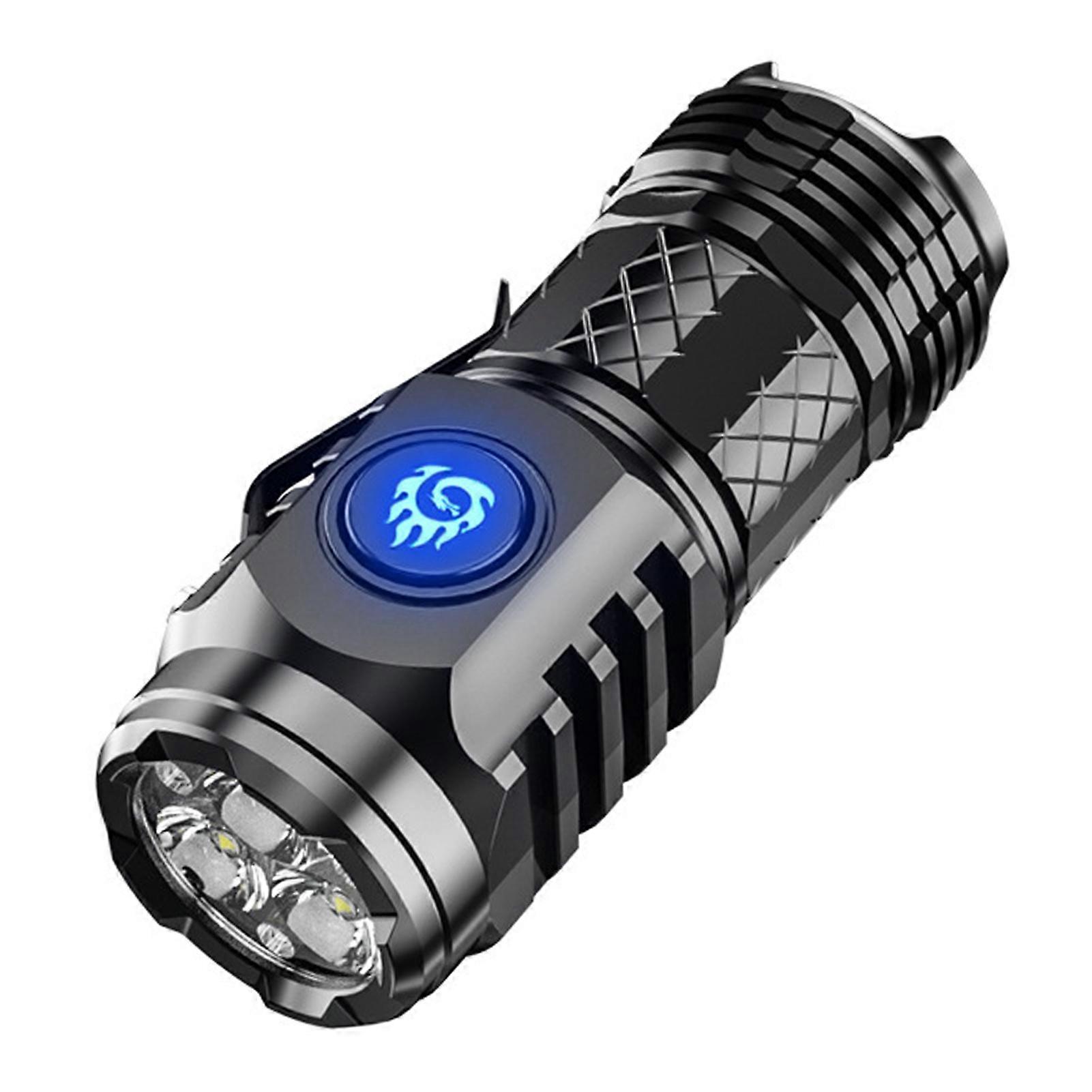 Three-eyed Lampbead Mini Flashlight Multi-Uses Emergency Flashlight for Outdoor Activities