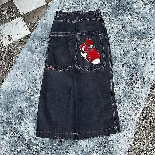 Jnco Baggy Jeans Hip Hop Rock Pattern Men Women 2024 New Fashion