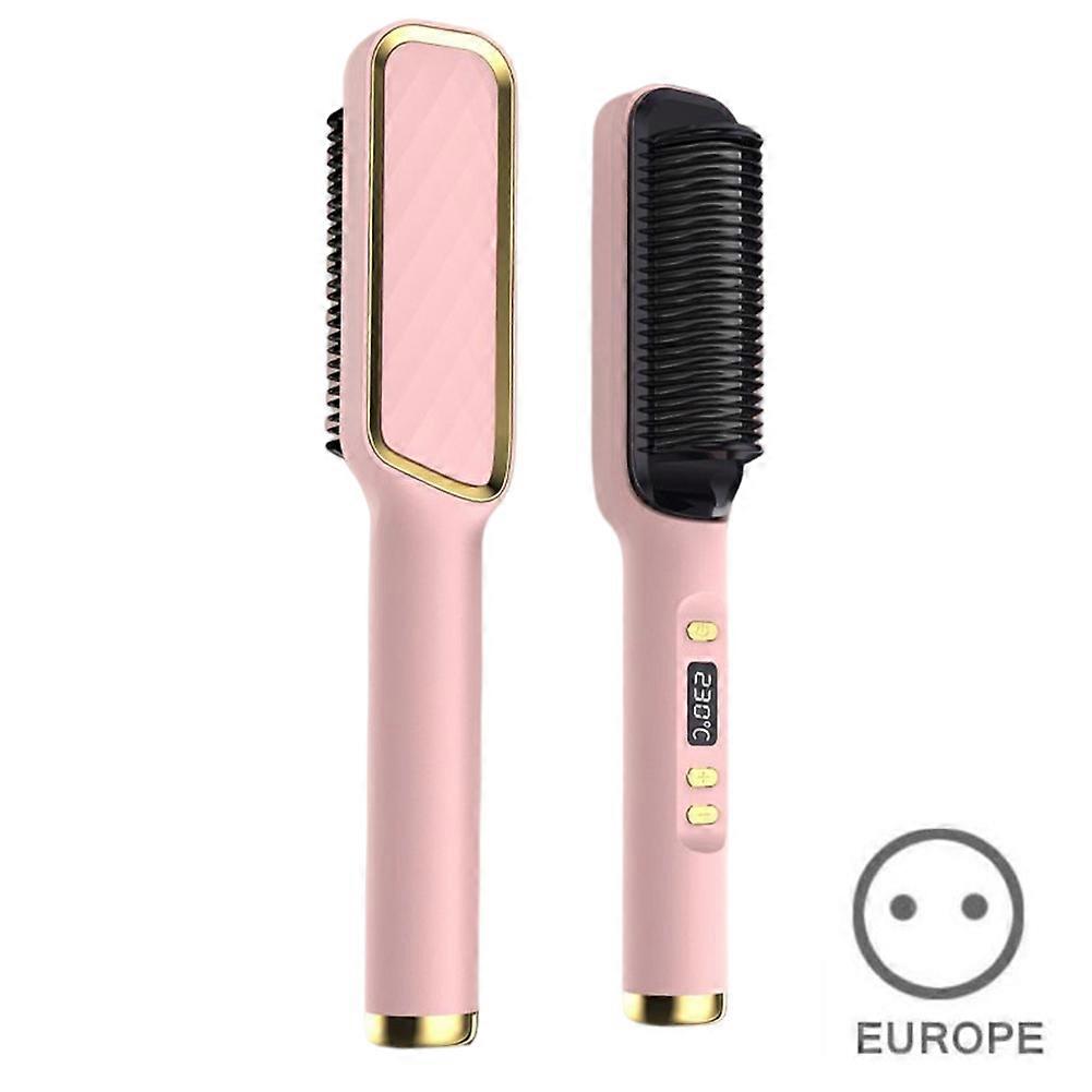 Elektrikli Düz Saç Tarak Çok Fonksiyonlu Saç Düzleştirici Kıvırma Tarak Kadınlar Erkekler için