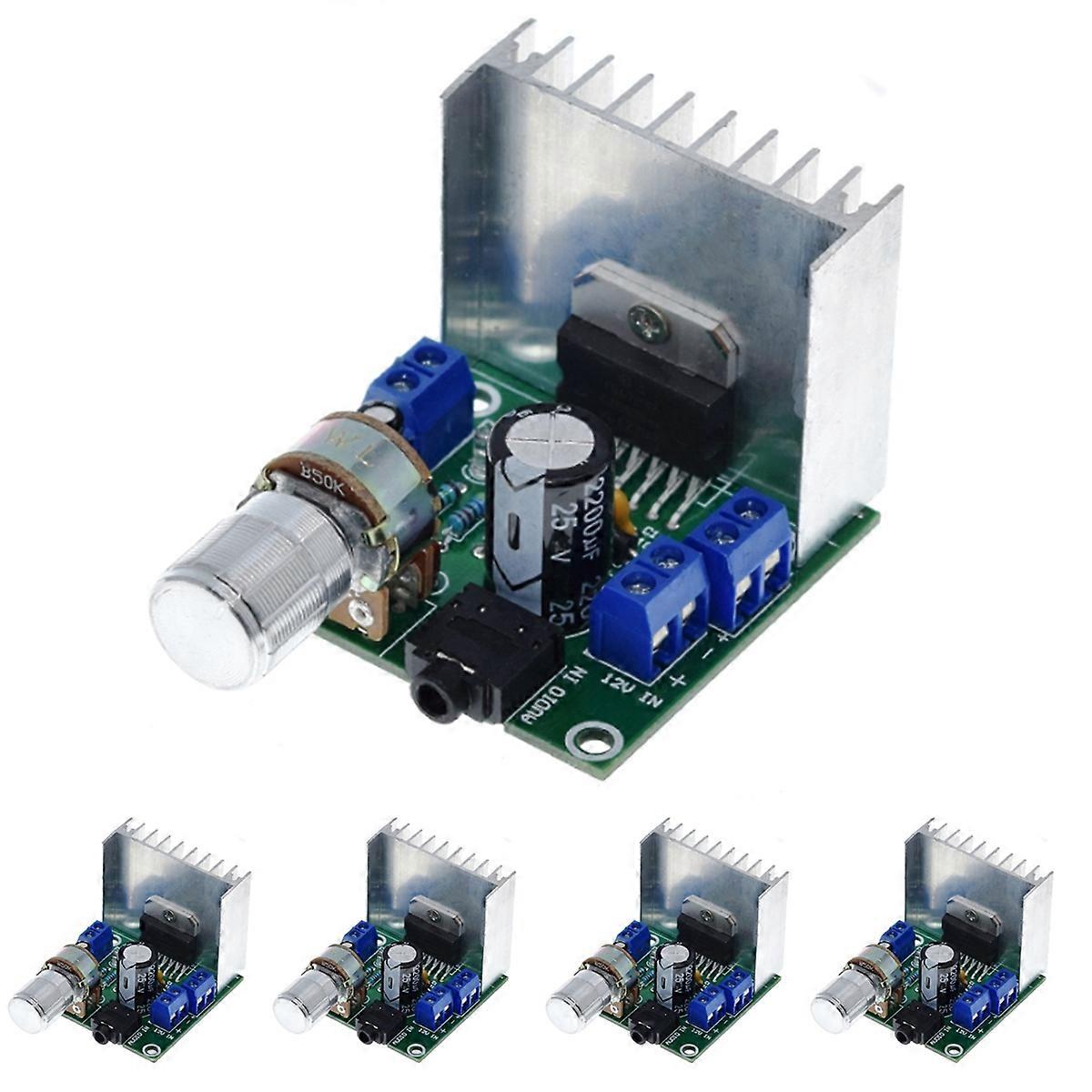 5 TDA7297 Power Amplifier Boards Two-Channel Power Amplifier Board Finished Noise-Free 12V 15W+15W