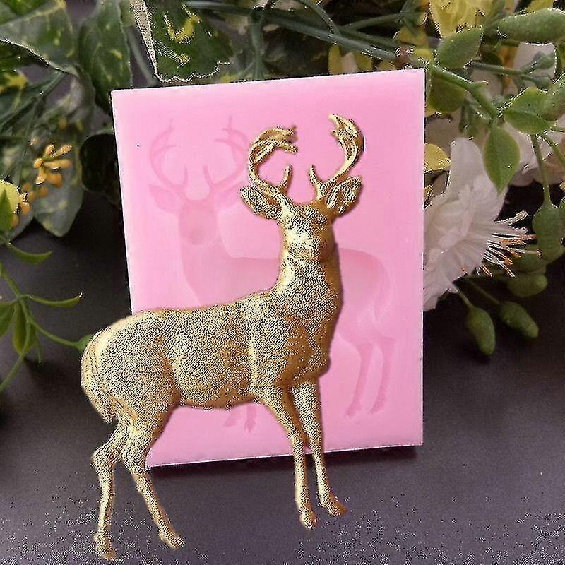 3d Deer Elk Shape Mould Cake Sugar Mold Silicone