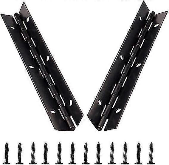 4'lü Paket Metal Piyano Menteşesi, 153x26mm Uzun 270 Derece Açık Menteşe Kalın Demir Siyah Mobilya Menteşesi, Piyanolar İçin Delikli ve Vidalı, Dolap Kapıları, Büyük