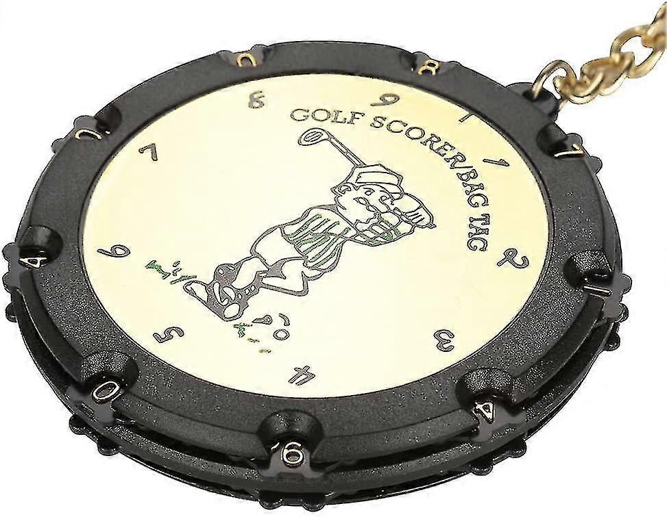 Yaju Golf Points Counter Tag Scorer Keychain Golfer Accessories (1 Piece) Gold