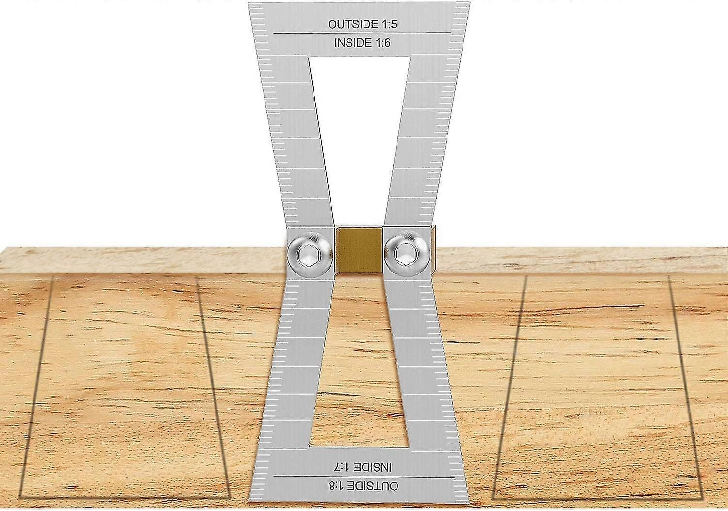 Marcatore a coda di rondine, guida alla maschera a coda di rondine in acciaio inossidabile con scala - argento