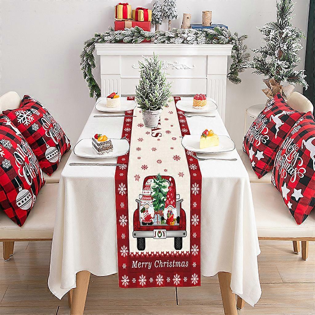Christmas Table Runner Restaurant Dining Room Table Decor Accessory Equipment