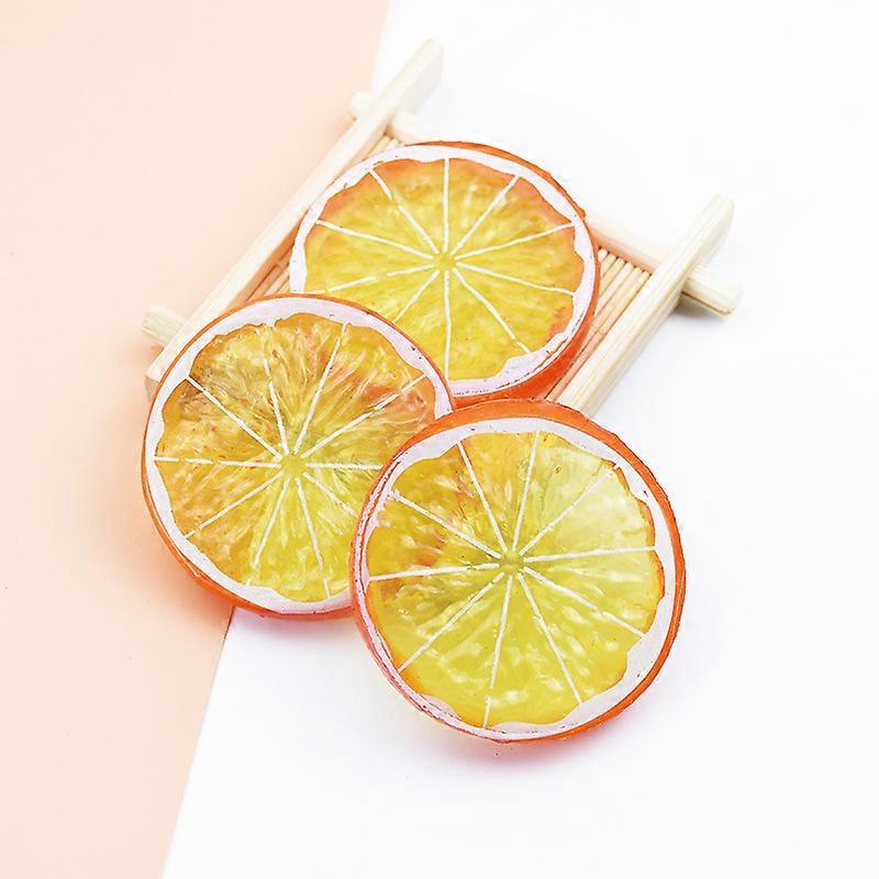 12Pcs Imitation Lemon Slice Artificial Fruit Highly Realistic Model
