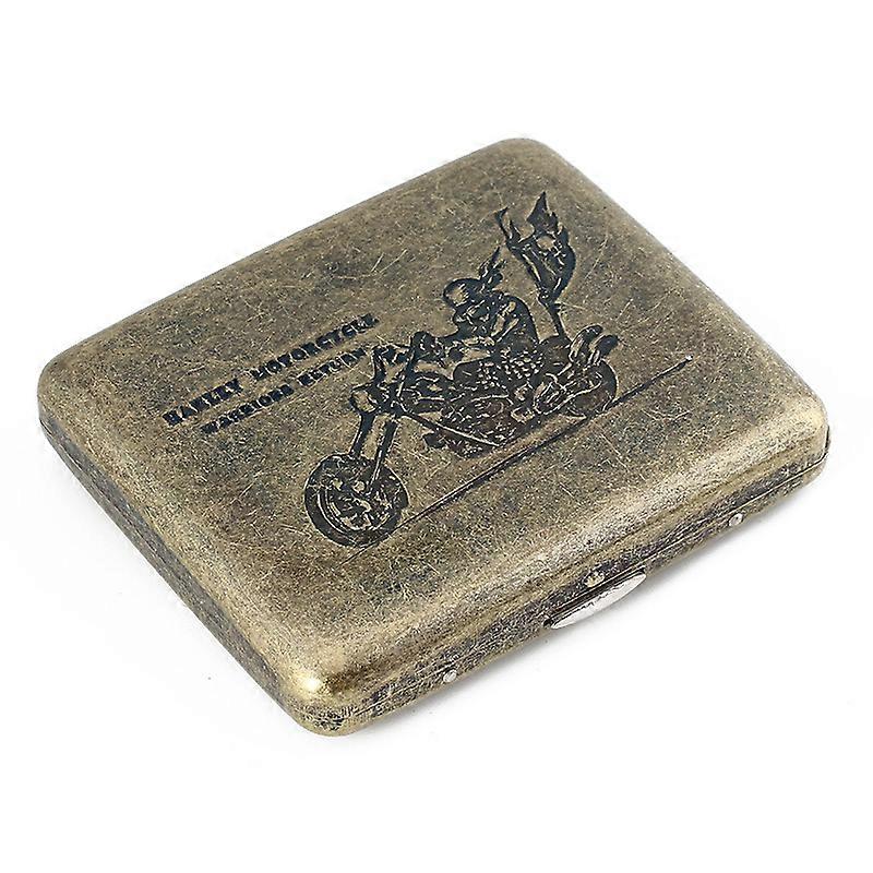 Cigarette Case Holds 20,Flower Golden