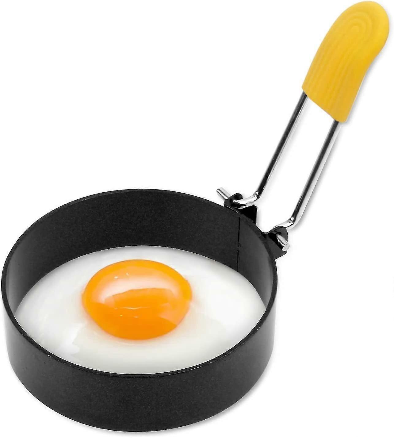 Egg Ring Stainless Steel Round Moldel With Anti-scalding Handle - Frying Shaping Cooker Eggs Ring For Camping Breakfast Sandwich Burger