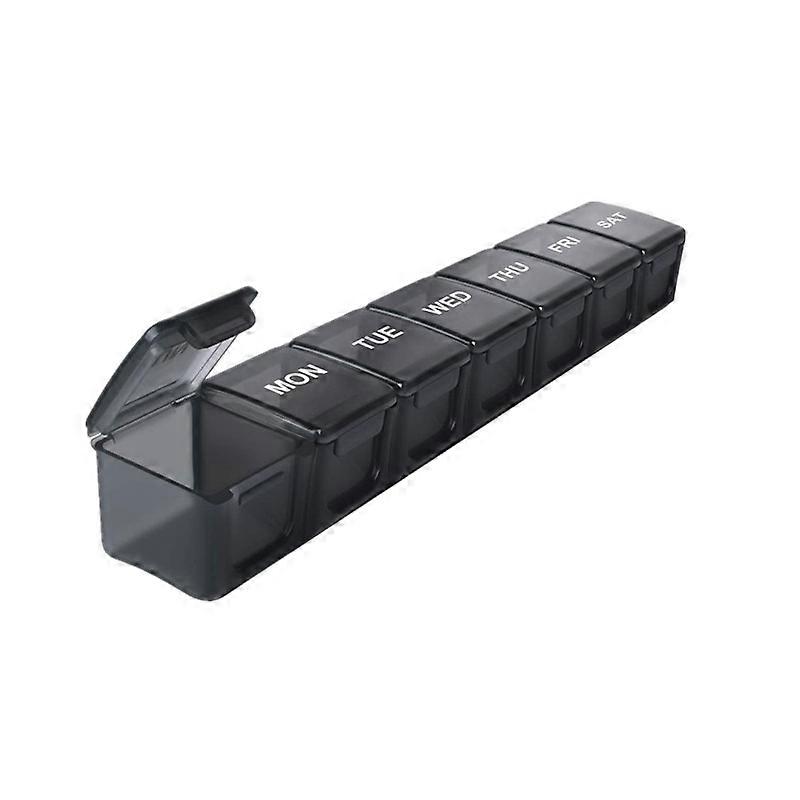 Extra Large Weekly Pill Daily Organizer (Black) 24CM