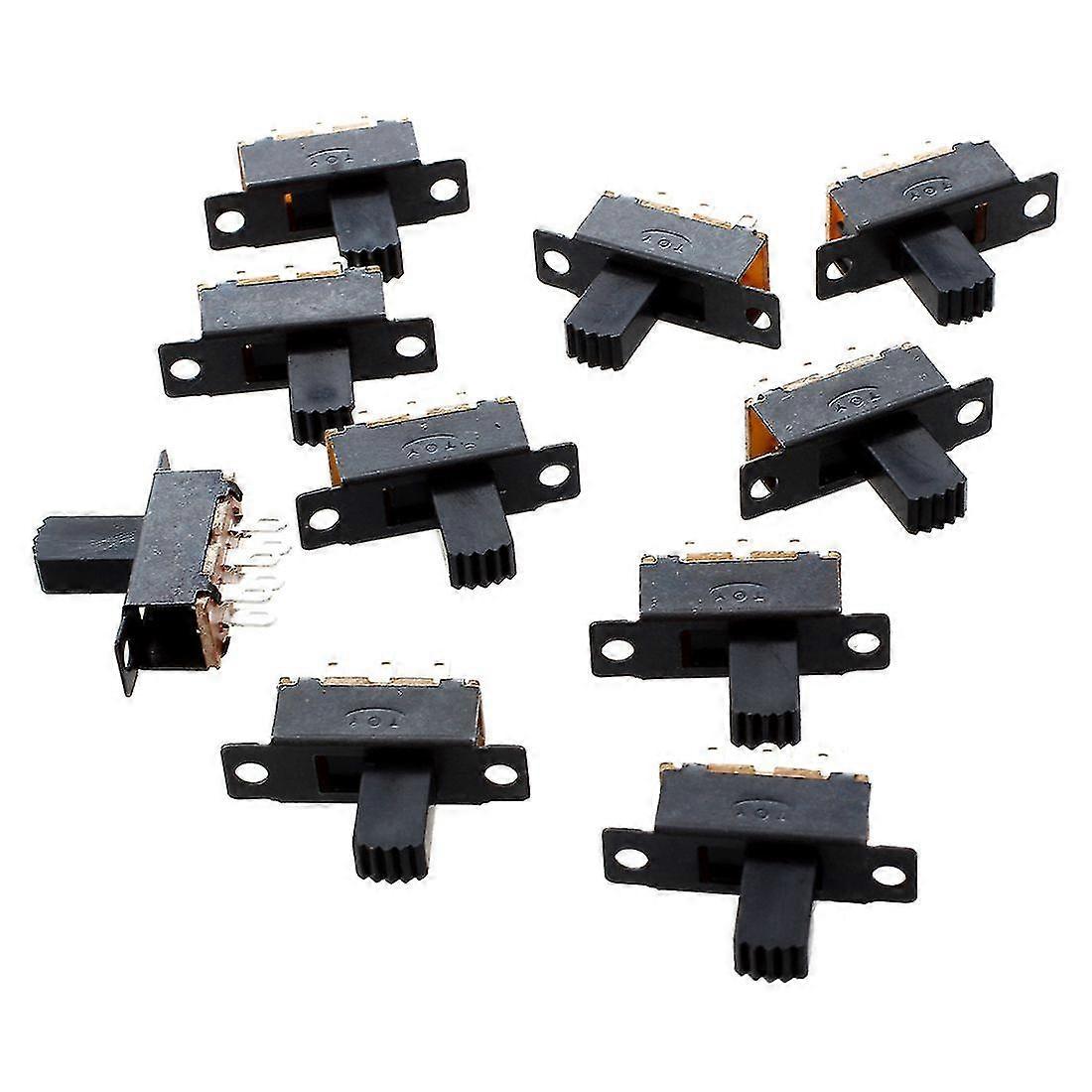 10 Pcs 6 Pins 2 Positions Dpdt On/on Mini Slide Switch