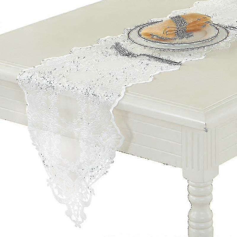 Runner Table Lace Dinning Cloth Style White Luxury Wedding