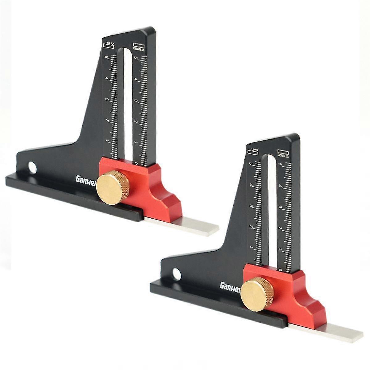 2pc Woodworking Height Gauge Depth Gauge Measurement Tools Sawing Table Accessories Measuring Tools For Saw Table