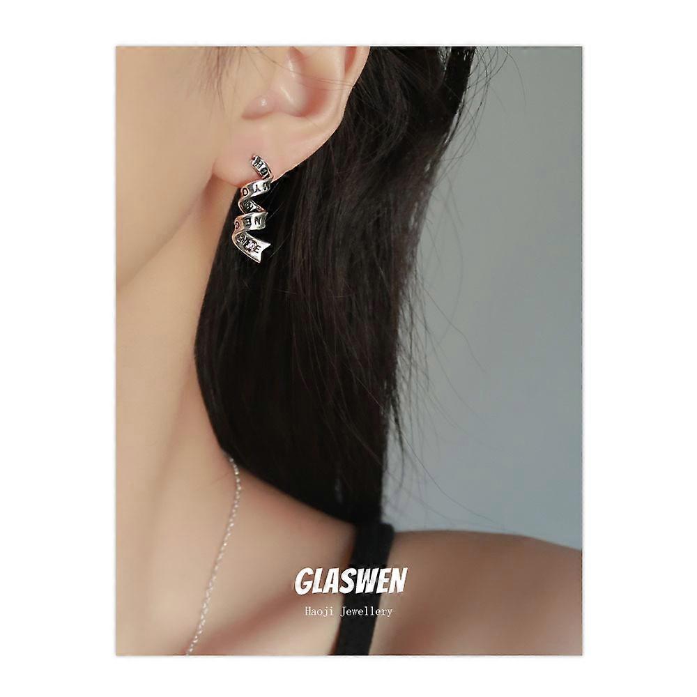 Geometric purple zirconium Earrings