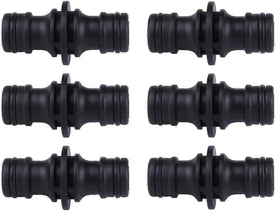 Plastic Metal Double Male Connector Coupler for Extending Hose 6 Pack
