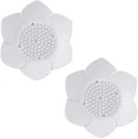Soap Dish, Lotus Flower Shaped Silicone Block Soap Soap Holder And Sponge Holder (esheng)