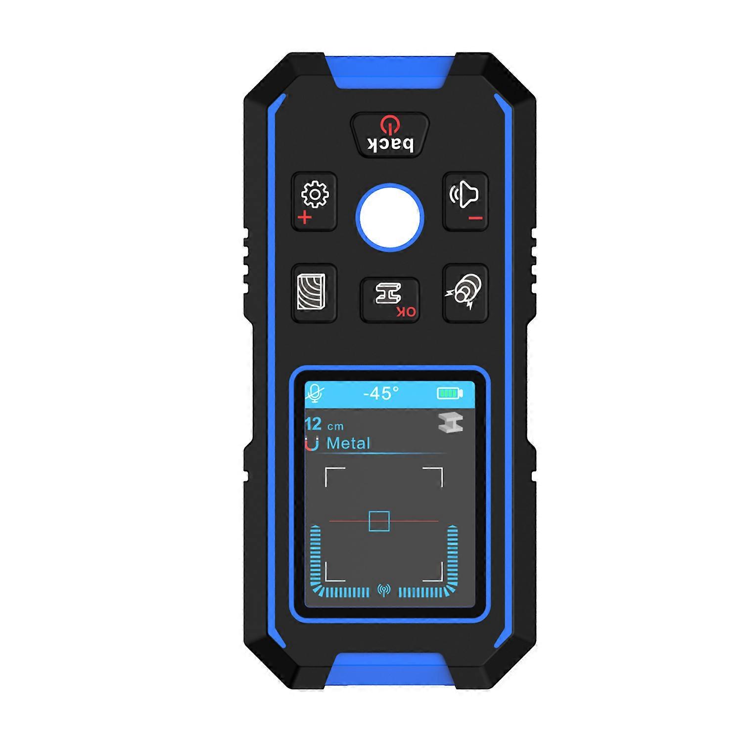 NF-518 Metal Detector Backlit Black AC Wood Stud Finder Cable Wires Depth Tracker Undeground Wall Scanner LCD HD Display