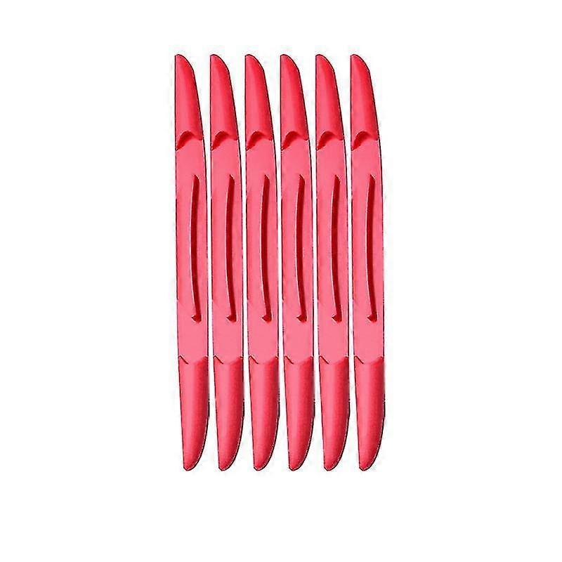 6pcs Universal Car Door Guard Strip Scratch Protector Anti-collision Protective Strip (red)