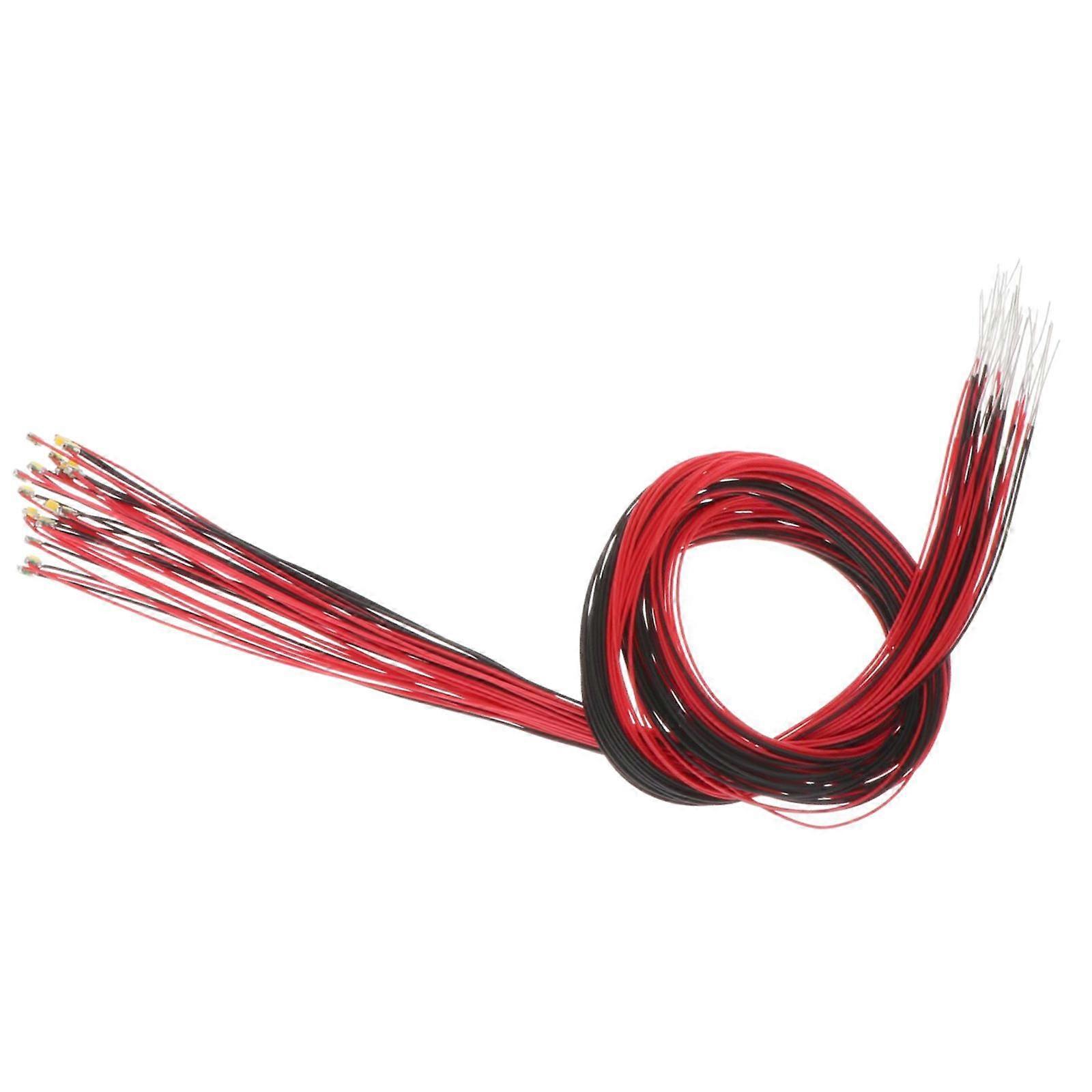 30x Miniature Lawn Lamp for Micro Model Scenery Layout Decor Red Light