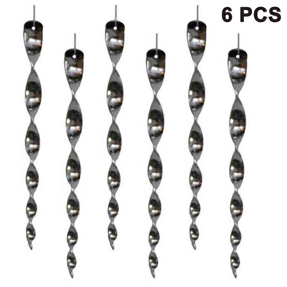 Set of 6 Bird Control Reflective Wind Spiral for Bird Control Bird Fright and For Decoration for Balcony and Garden