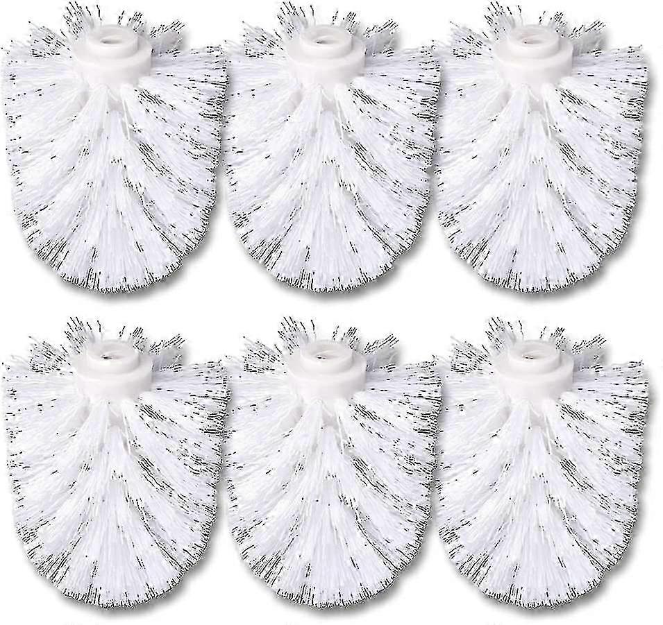 6pcs Wc Ersatzbürste Kopf Weiß Ersatzbürsten Durchmesser 8cm