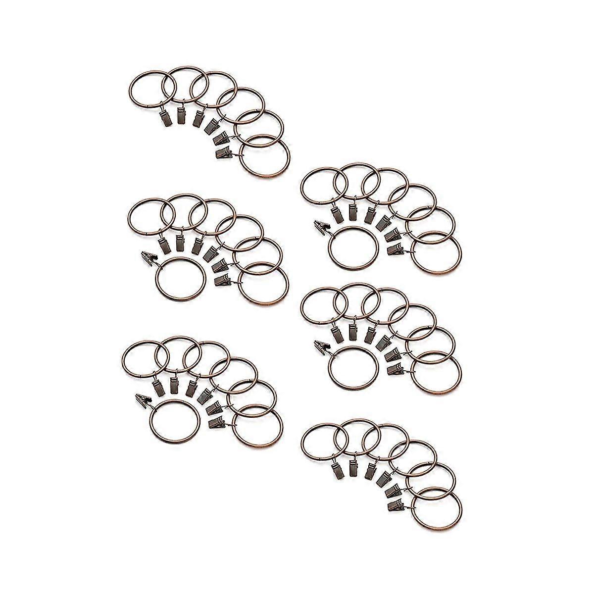 40 Pack Curtain Rings with Clips Drapery Clips with Rings Hangers Drapes Rings 3.8cm Interior Diame