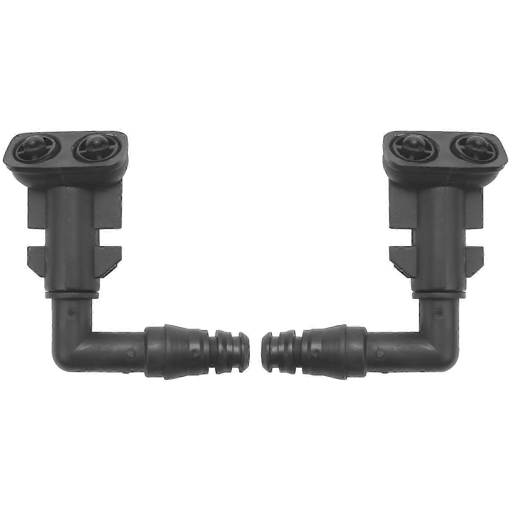 Black 2Pcs Headlight Washer Wipers Nozzle Compatible With Opel Signum Vectra C 9186049 9186050
