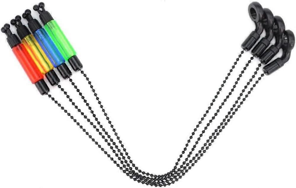 Carp Fishing Alarm Chains Bite Indicator Fishing Tackle Swinger Component Mixed Colorred, green, yellow, blue4PCS 