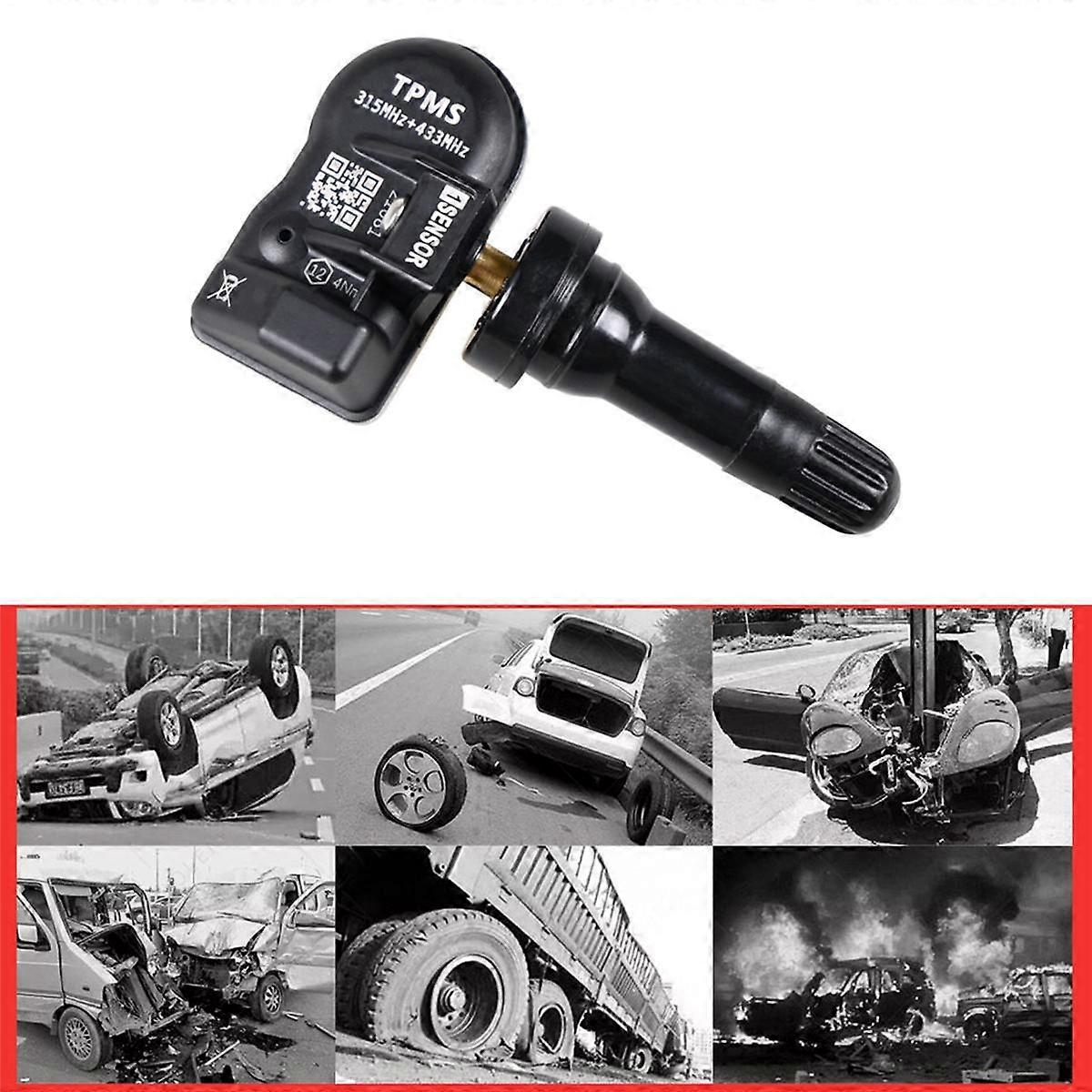 8 stuks programmeerbare MX-sensor 315MHZ + 433 MHz 2-in-1 bandenspanningssensorbewakingssysteem Universele bewerkbare TPMS-tool