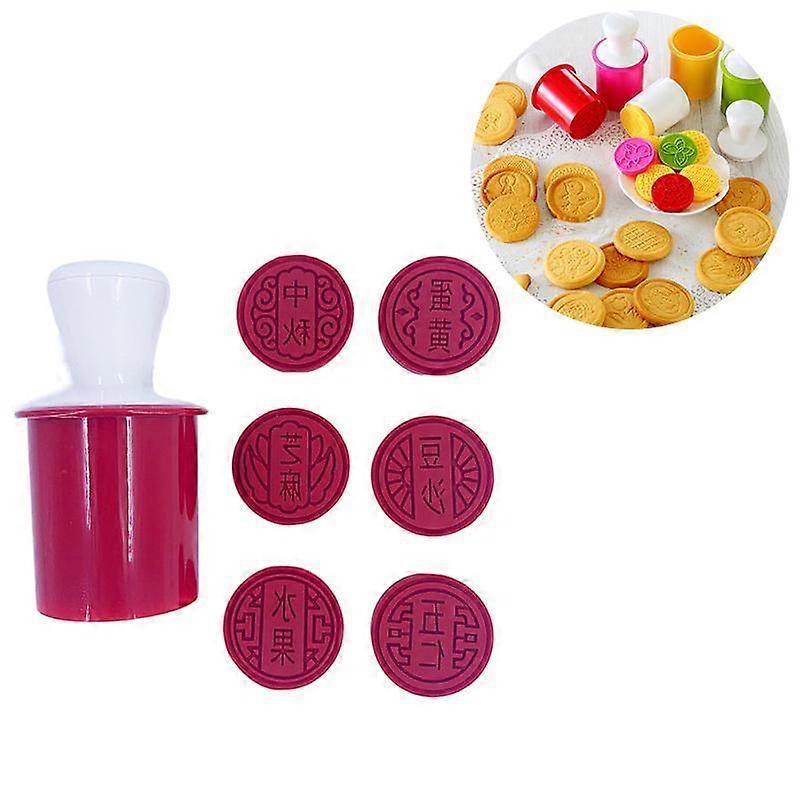 6pcs DIY Cookie Stamp Mold Embossing Mold Cookie 3D Cutter Cake Tool Kitchen
