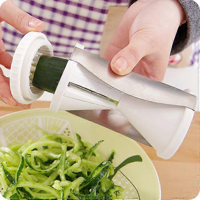White Spiral Vegetable Cutter Spiralizer - Multifunction Manual Spiralizer Spaghetti for Noodles, Carrot, Cucumber, Zucchini Slicer Maker, Asparagus P