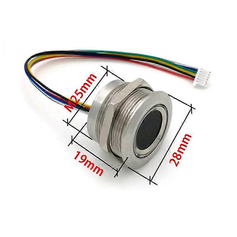R503 Circular Round RGB Ring Indicator LED Control DC3.3V MX1.0-6Pin Capacitive Fingerprint Module Sensor Scanner, 15Mm