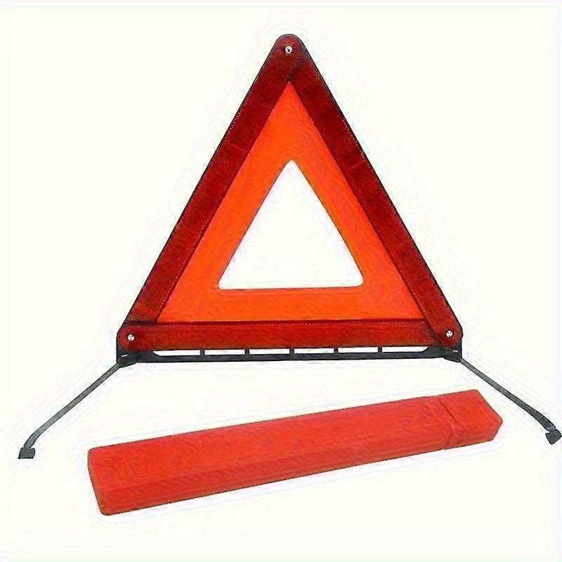 Outdoor Car Emergency Breakdown Safety Warning Tripod Reflective Strip Portable Foldable Standing Red Traffic Sign Reflector
