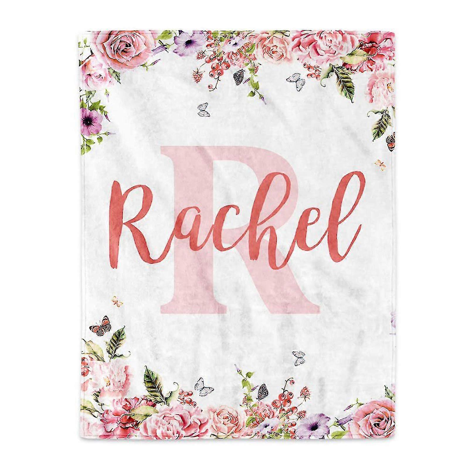 Personalized Blanket with Name - Custom Baby Blanket for Baby Kids Adults - Soft Plush Flannel Throw Blanket