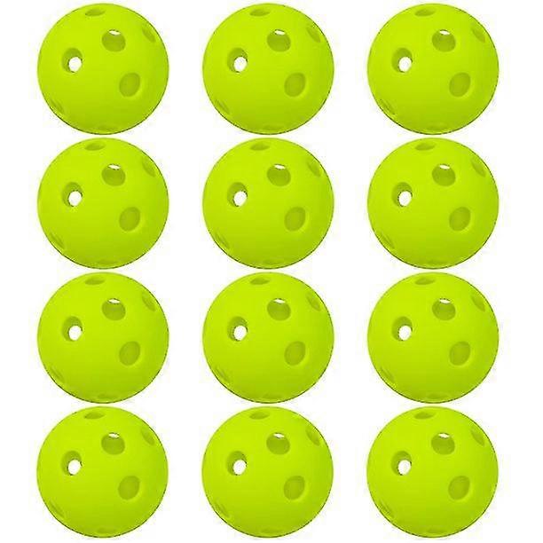 12 Pcs Plastic Golf Training Balls For Swing Practice Green