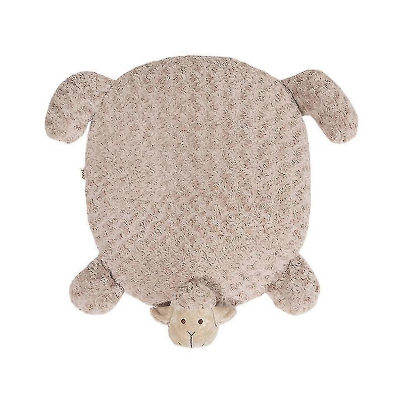 Soft and Elastic Pet Sleeping Mat for Dogs and Cats - Sheep Shape, Milk Tea Color