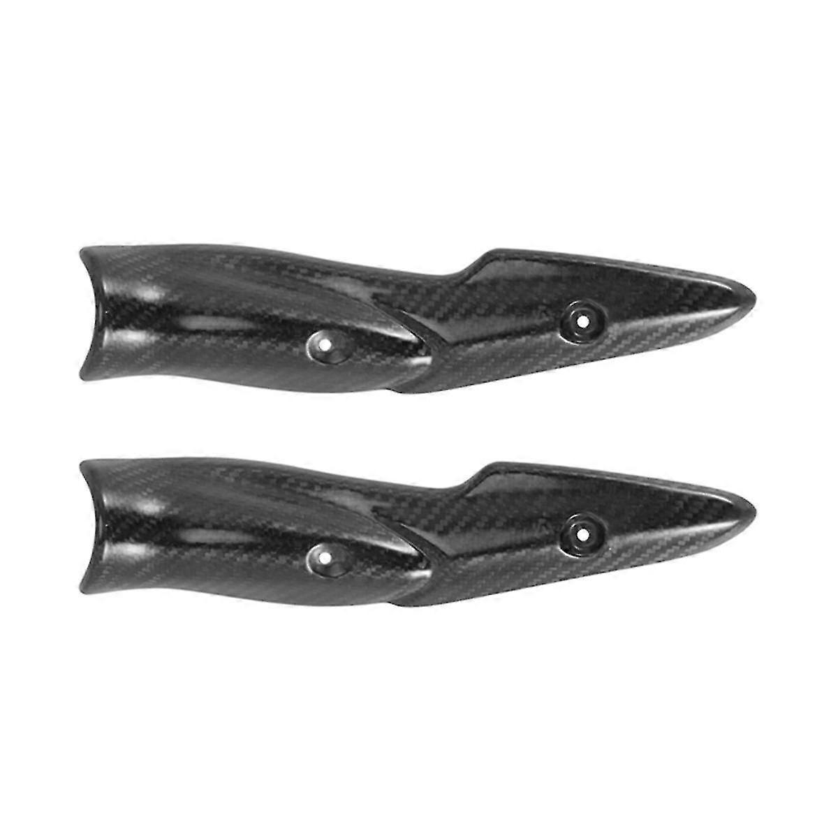 2xfor Z900 17-19 Motorcycle Exhaust System Middle Link Pipe Carbon Fiber Heat Shield Cover Guard Anti Scalding