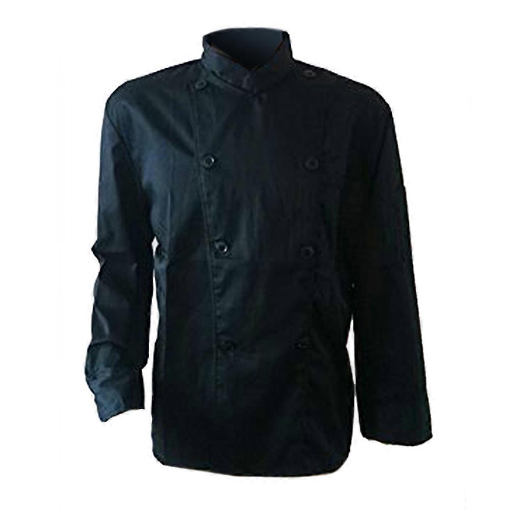Manches longues Cuisine Classique Chef Chef Serveuse Serveuse Manteau Uniforme Manteau Noir