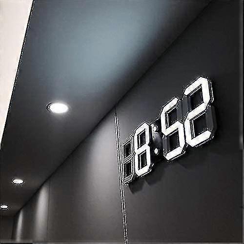 3D LED-väggklocka, modern digital väckarklocka för hemmet, köket