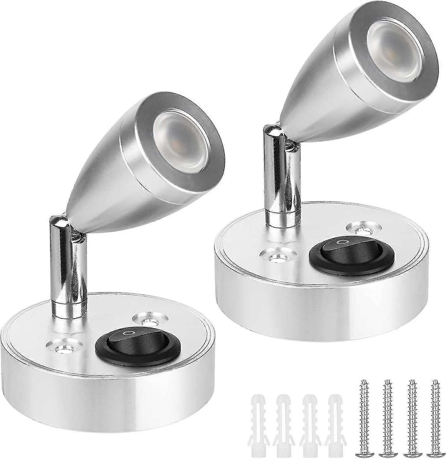 2pcs 12v led ספוט קריאה אור, 3w rv אור פנימי, 180 סובב מנורת קיר ליד המיטה 3000k אור חם עבור campervan קרוואן קרוואן סירה פנים led