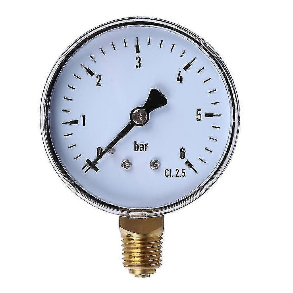 0-6bar 1/4 Npt Thread Pressure Gauge Side Mount Manometer Dial Plate