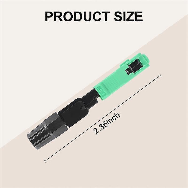 10Pcs / Fiber Optic Connector Embedded Single Mode Component Fiber Optic Quick Connector-Black + Gr