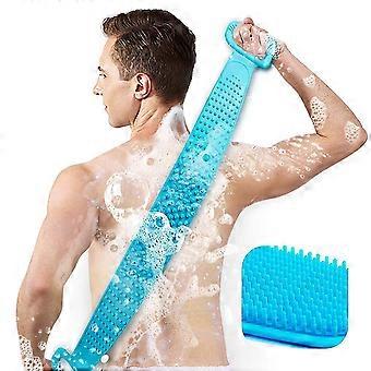 Back Scrubber For Shower,30inch For Choosing Inmorven Bath Body Brush Silicone Back Brush Extra Long Exfoliating Body Scrubber With Handle(blue)-ZZY
