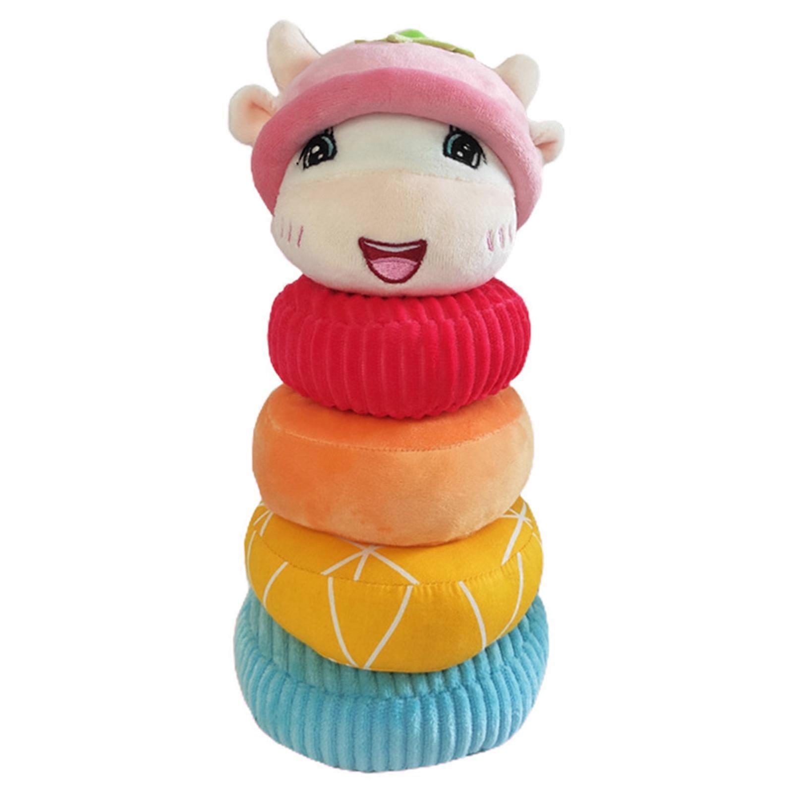 Soft Plush Building Stacking Toy Tumbler Tower Kids Hand Training Learning Toy
