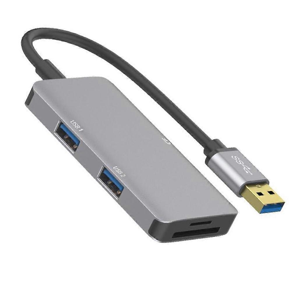 USB 3.0 to Dual USB 3.0+TF/CF Card Reader Dock Hub Converter Adapter for PC