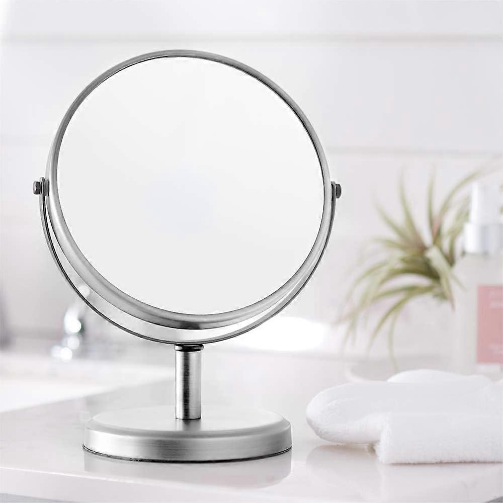 Modern Double Sided Vanity Mirror, Nickel10cm