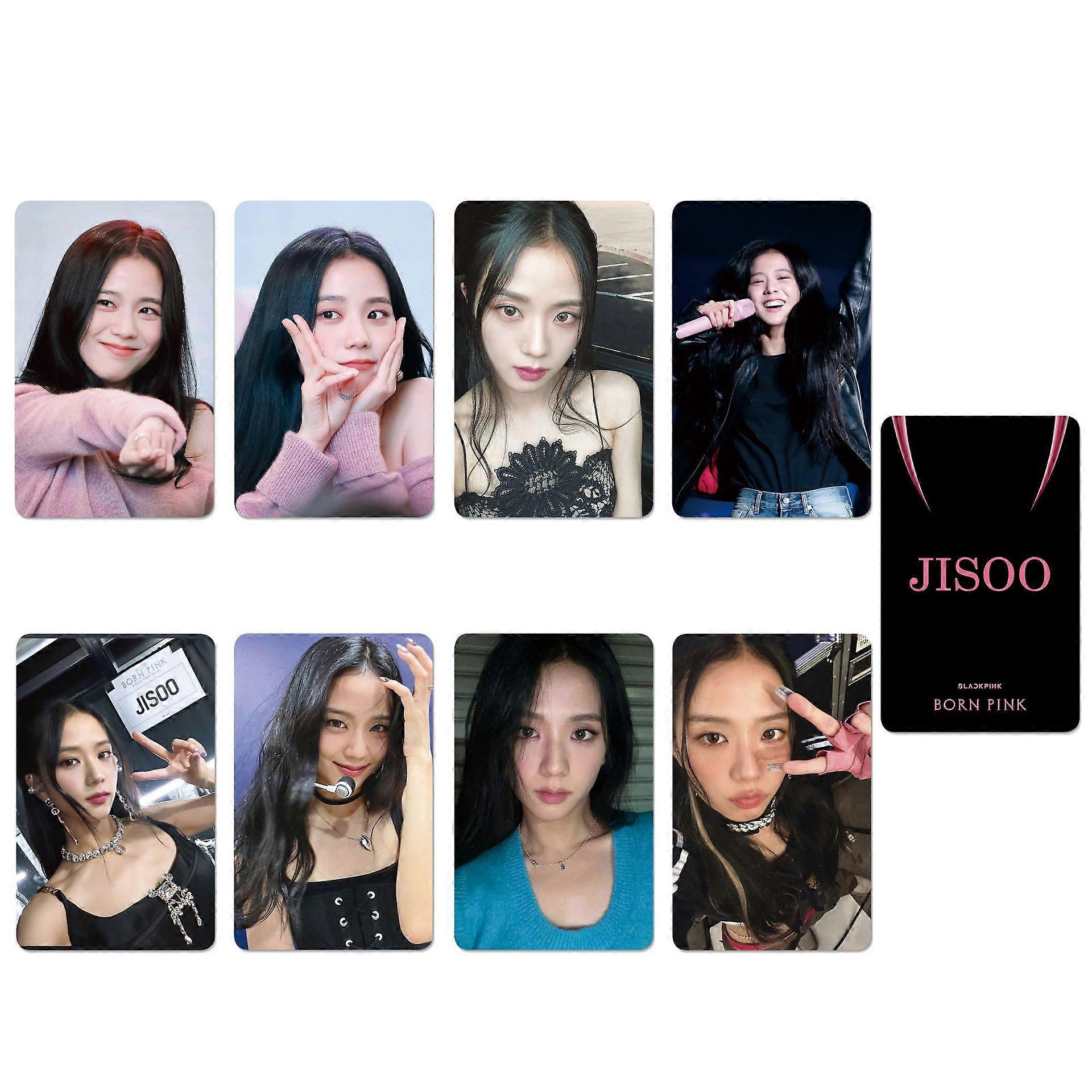 KPOPBP Black Pink jisoo Photo 8 pcs Cards Gift Set for Blink Birthdays Party Decorations